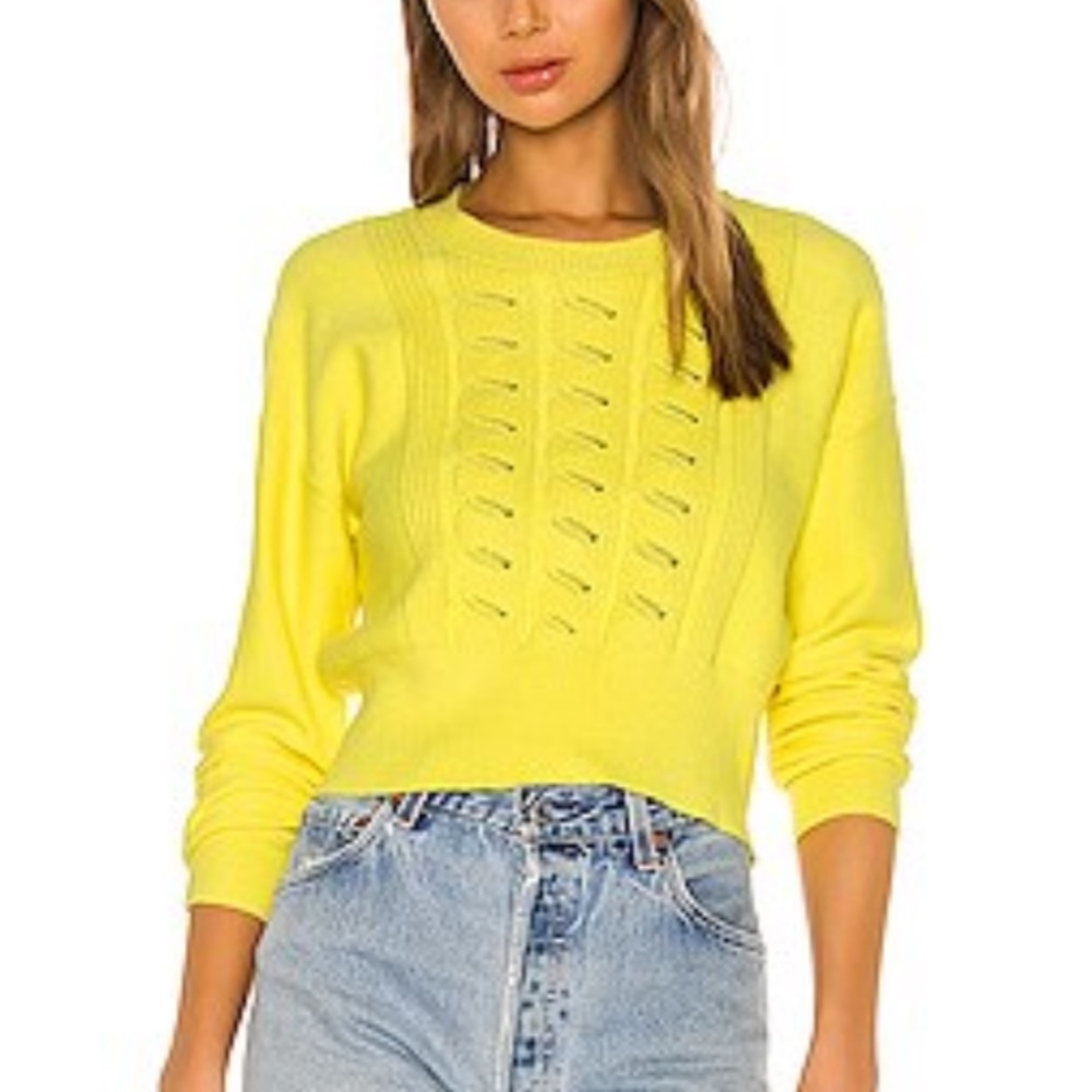 Yellow Crop Sweater - XS - Jack by BB Dakota